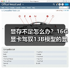 显存不足怎么办？16G显卡驾驭13B模型的显存优化全攻略