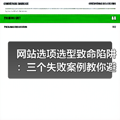 网站选项选型致命陷阱:三个失败案例教你避坑指南(图2) 网站选项选型致命陷阱:三个失败案例教你避坑指南(图2)