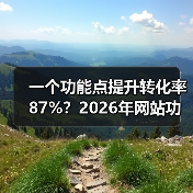 一个功能点提升转化率87%?2026年网站功能点避坑指南(图2) 一个功能点提升转化率87%?2026年网站功能点避坑指南(图2)