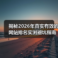 揭秘2026年真实有效的网站排名实测避坑指南(图4) 揭秘2026年真实有效的网站排名实测避坑指南(图4)