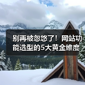 别再被忽悠了!网站功能选型的5大黄金维度(图3) 别再被忽悠了!网站功能选型的5大黄金维度(图3)