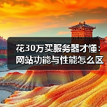 花30万买服务器才懂：网站功能与性能怎么区分？（图2）