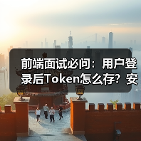 前端面试必问:用户登录后Token怎么存?安全方案解析(图1) 前端面试必问:用户登录后Token怎么存?安全方案解析(图1)