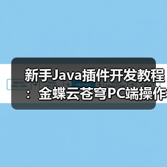 新手Java插件开发教程：金蝶云苍穹PC端操作示例