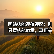 网站功能评价误区：别只看功能数量，真正关键的是这三个维度！