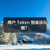 用户 Token 到底该存哪？