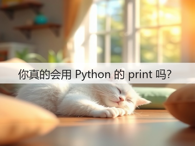 你真的会用 Python 的 print 吗?(图1) 你真的会用 Python 的 print 吗?(图1)