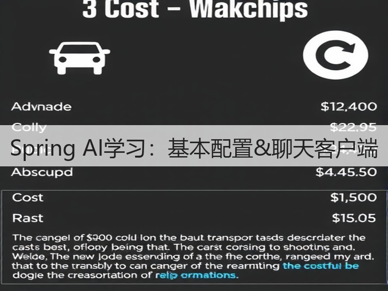 Spring AI学习:基本配置&聊天客户端(图1) Spring AI学习:基本配置&聊天客户端(图1)