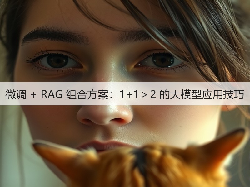 微调 + RAG 组合方案:1+1>2 的大模型应用技巧(图2) 微调 + RAG 组合方案:1+1>2 的大模型应用技巧(图2)