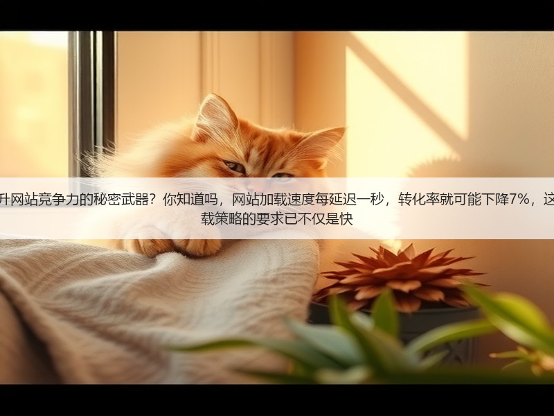 为什么页面速度优化计划成为提升网站竞争力的秘密武器?你知道吗,网站加载速度每延迟一秒,转化率就可能下降7%,这是不争的事实。现在,用户对加载策略的要求已不仅是快(图1) 为什么页面速度优化计划成为提升网站竞争力的秘密武器?你知道吗,网站加载速度每延迟一秒,转化率就可能下降7%,这是不争的事实。现在,用户对加载策略的要求已不仅是快(图1)