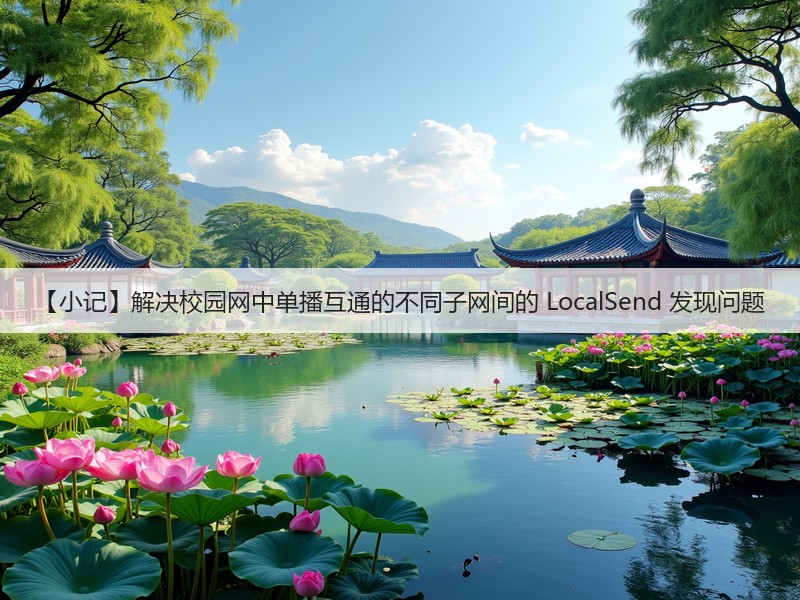 【小记】解决校园网中单播互通的不同子网间的 LocalSend 发现问题(图3) 【小记】解决校园网中单播互通的不同子网间的 LocalSend 发现问题(图3)